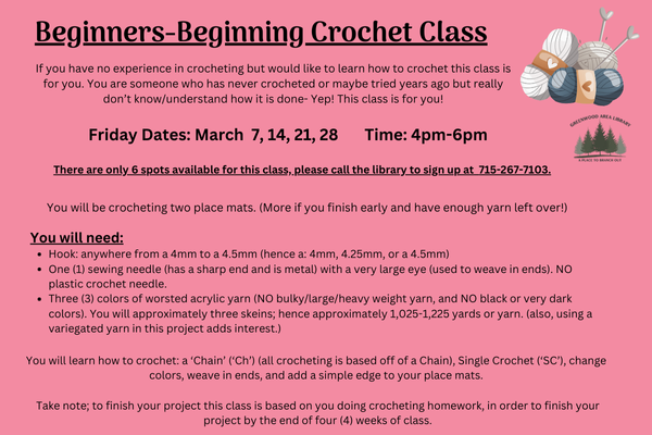 Beginner Crochet Class